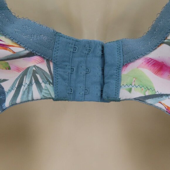 Elomi 36I Bra 4420 Mariella Underwire Banded Bra Tropical Blue Leaf Unlined - Picture 7 of 15